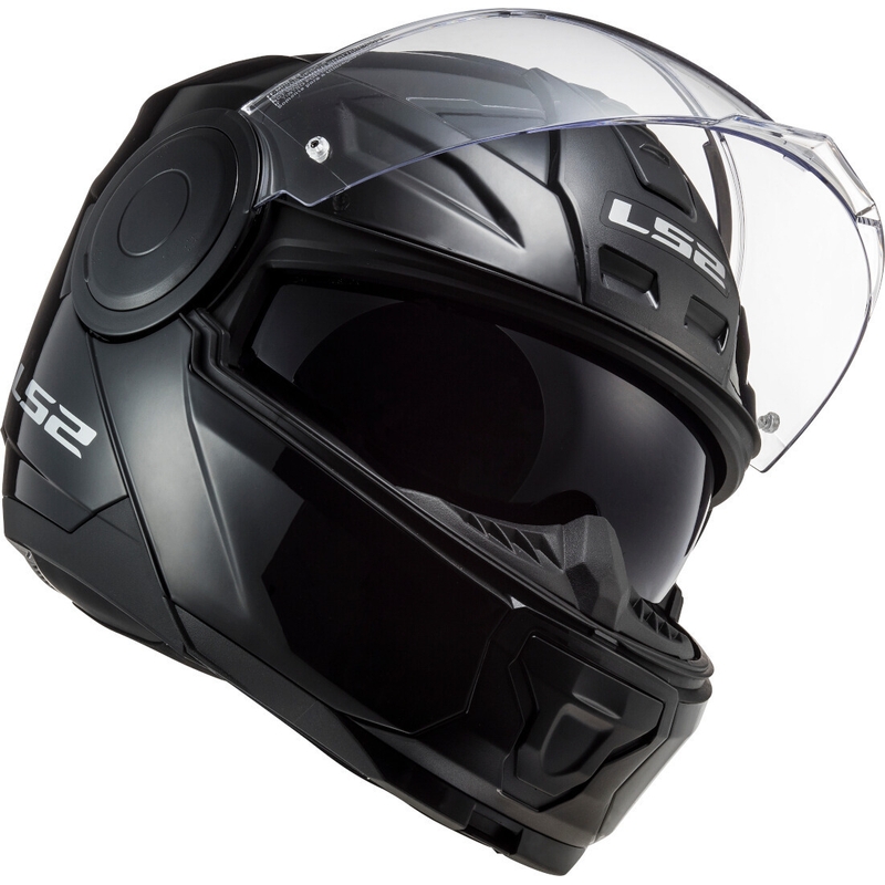 Szczękowy kask motocyklowy LS2 FF902 Scope Solid czarny połysk