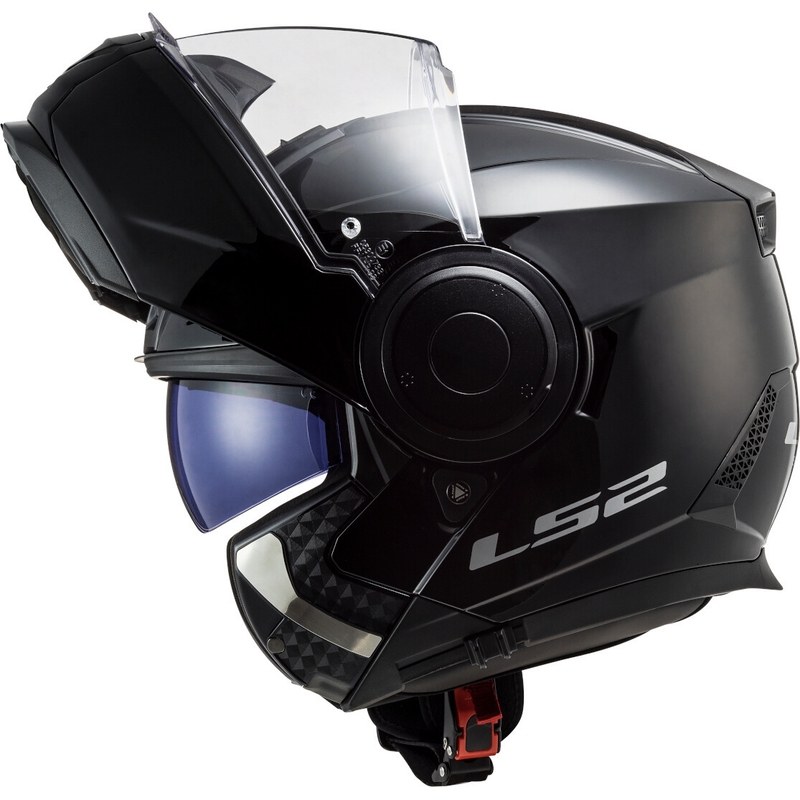 Szczękowy kask motocyklowy LS2 FF902 Scope Solid czarny połysk