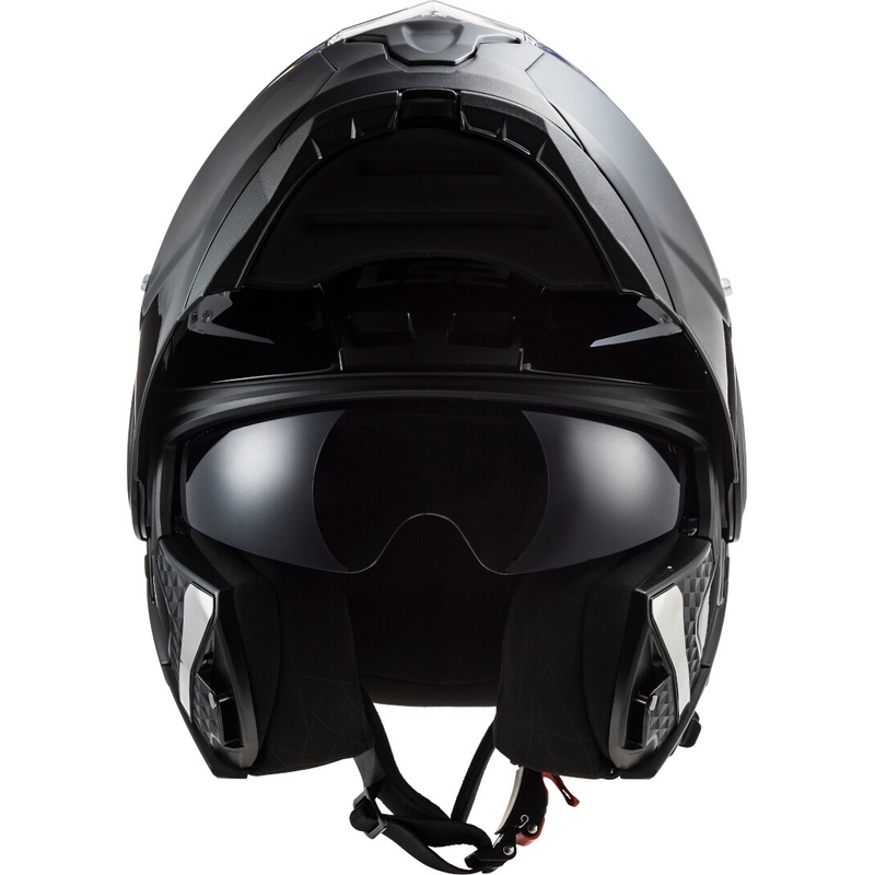 Szczękowy kask motocyklowy LS2 FF902 Scope Solid czarny połysk