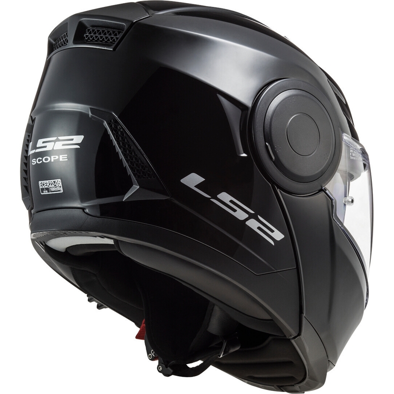 Szczękowy kask motocyklowy LS2 FF902 Scope Solid czarny połysk