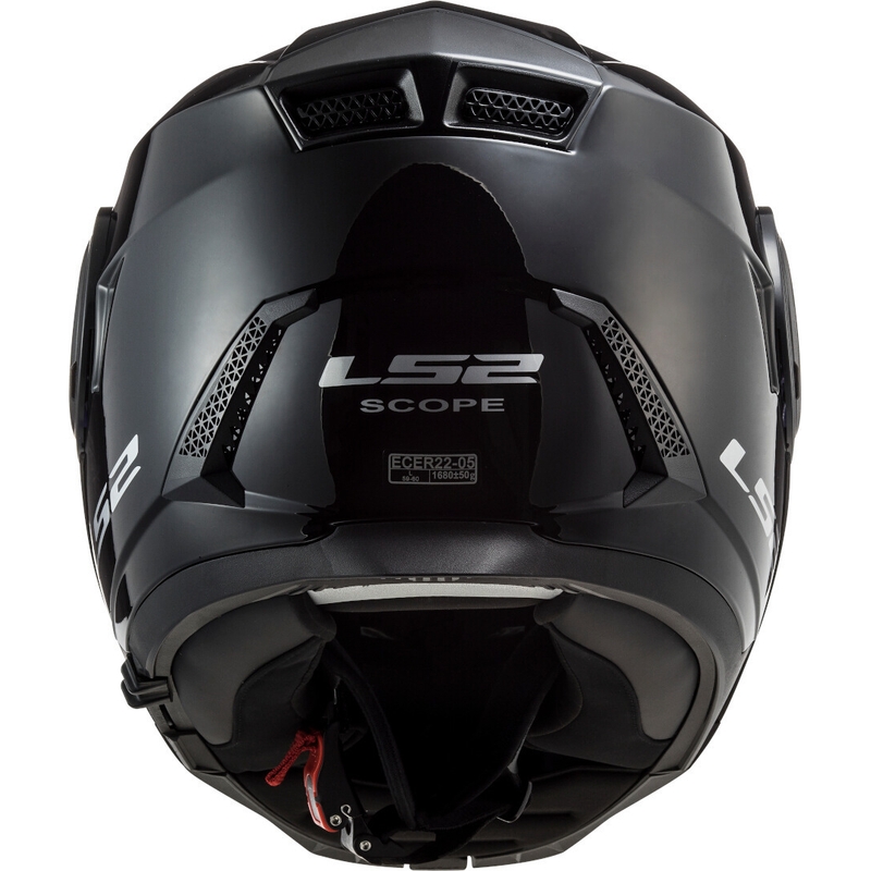 Szczękowy kask motocyklowy LS2 FF902 Scope Solid czarny połysk