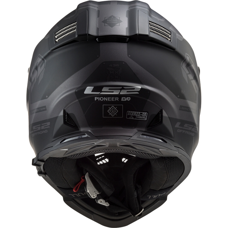 Enduro kask LS2 MX436 Pioneer EVO Cobra czarno-niebieski