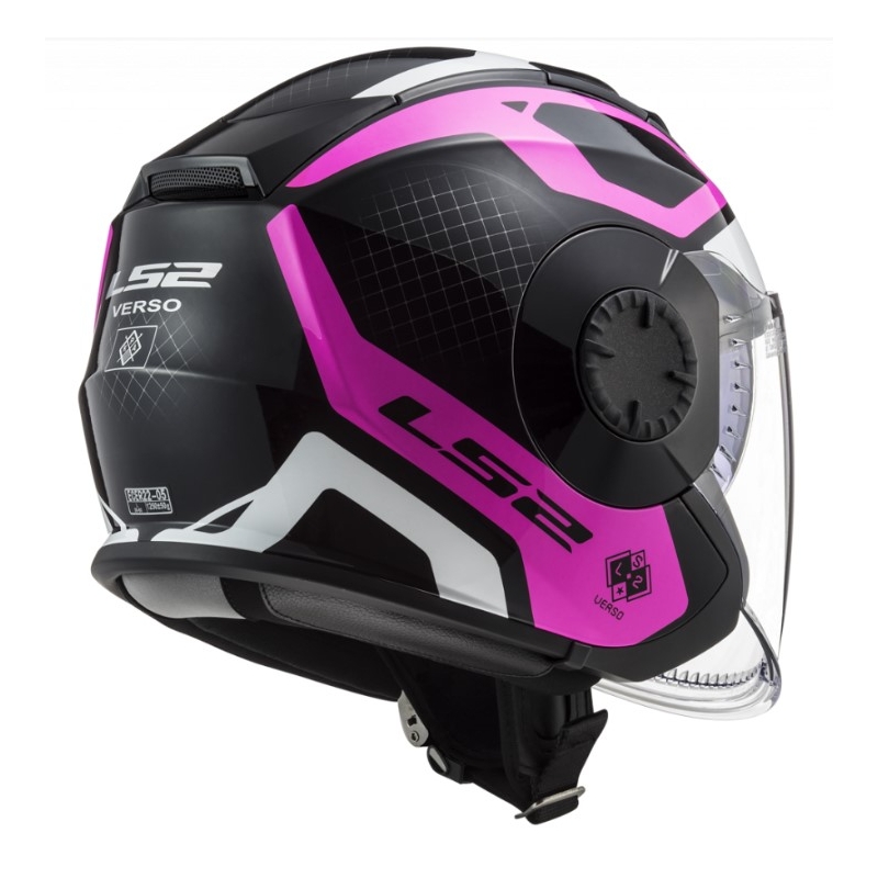 Otwarty kask motocyklowy LS2 OF570 Verso Marker czarno-fioletowy