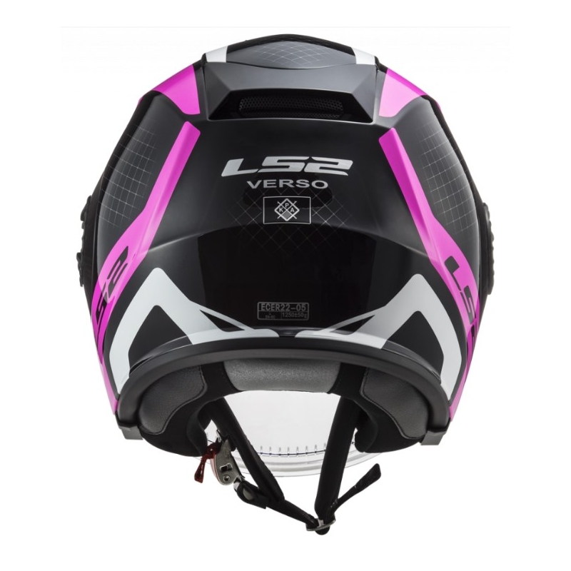 Otwarty kask motocyklowy LS2 OF570 Verso Marker czarno-fioletowy