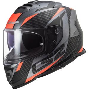 Integralny kask motocyklowy LS2 FF800 Storm Racer tytanowo-fluo pomarańczowy