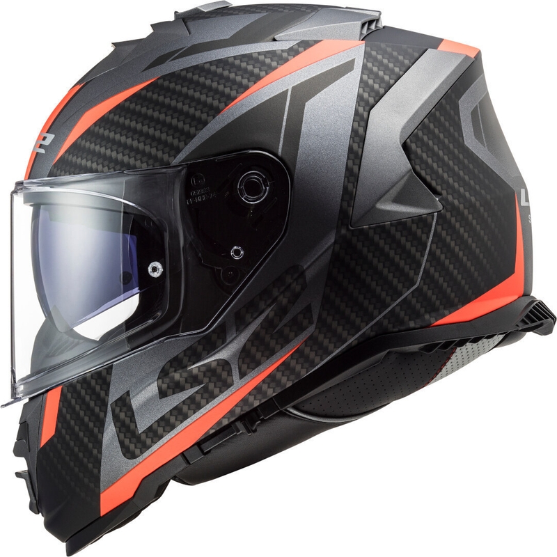 Integralny kask motocyklowy LS2 FF800 Storm Racer tytanowo-fluo pomarańczowy