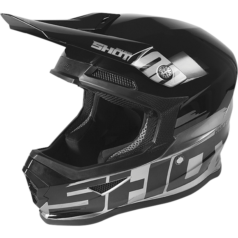 Motocrossowy kask Shot Furious Brush czarno-srebrny
