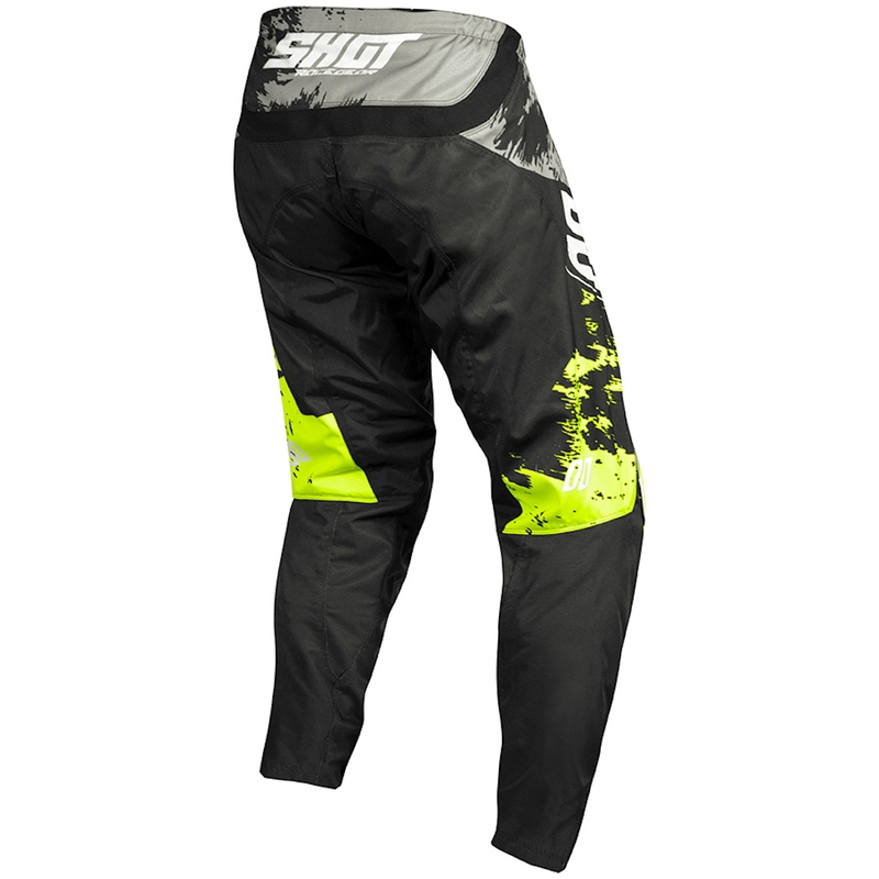 Motocrossowe spodnie Shot Contact Shadow szaro-czarno-fluo żółte
