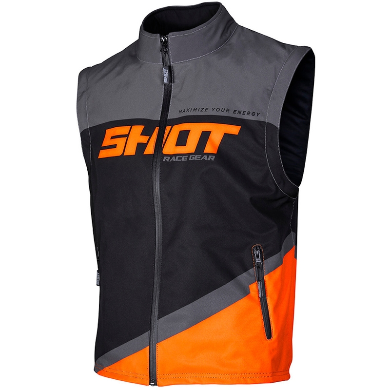 Kamizelka softshell Shot Lite czarno-szaro-fluo pomarańczowa wyprzedaż