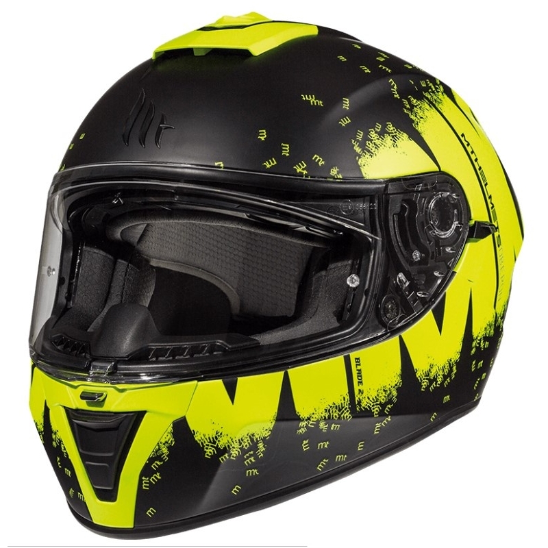 Integralny kask motocyklowy MT Blade 2 SV Oberon czarno-fluo żółty - II. jakość