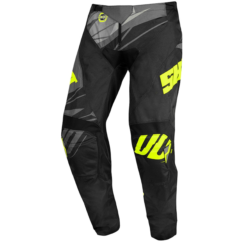 Dziecięce motocrossowe spodnie Shot Devo Ventury czarno-szaro-fluo żółte