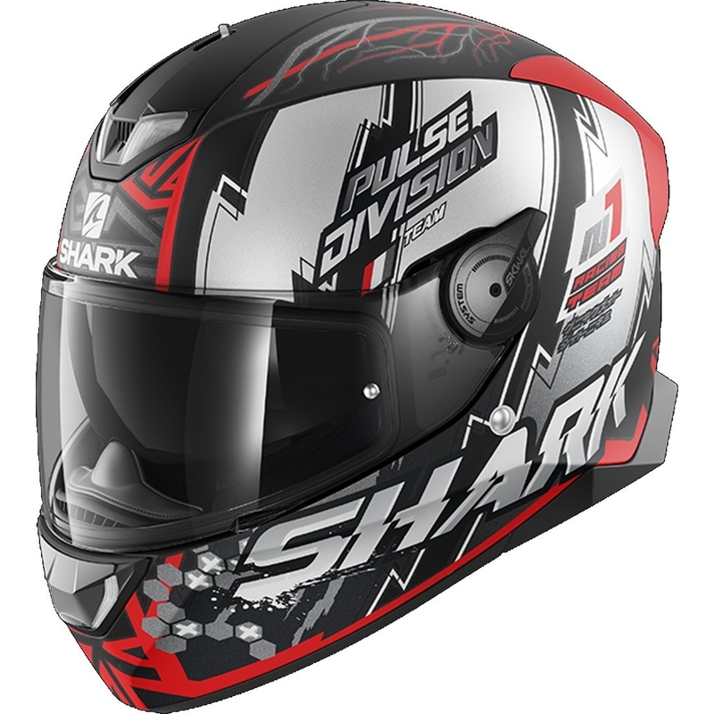 Integralny kask motocyklowy SHARK SKWAL 2.2 Noxxys czarno-srebrno-czerwony