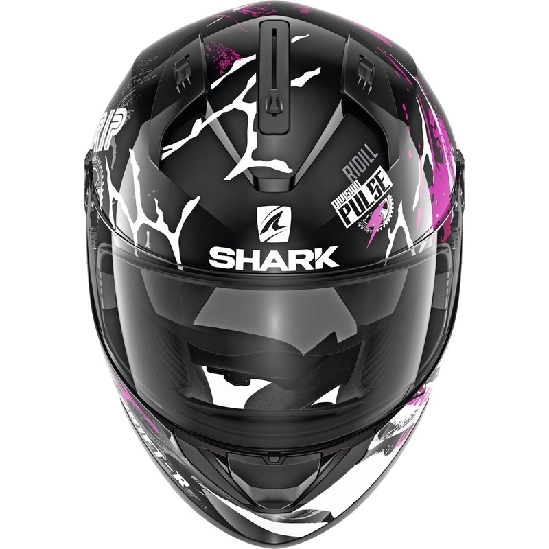 Integralny kask motocyklowy SHARK RIDILL 1.2 Drift-R czarno-biało-różowy
