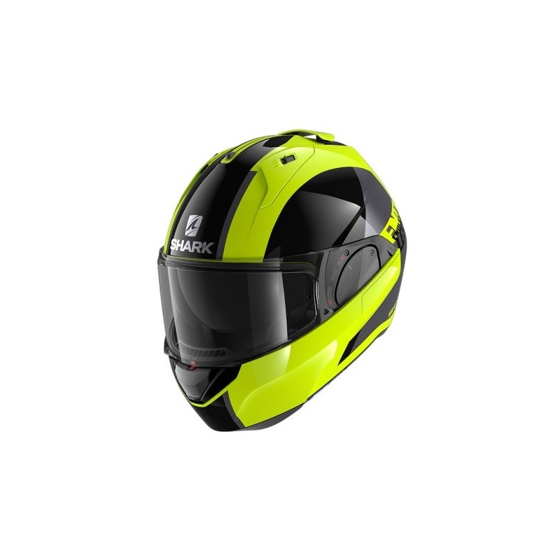 Kask z podnoszoną szczęką SHARK EVO-ES Endless czarno-srebrno-fluo żółty wyprzedaż