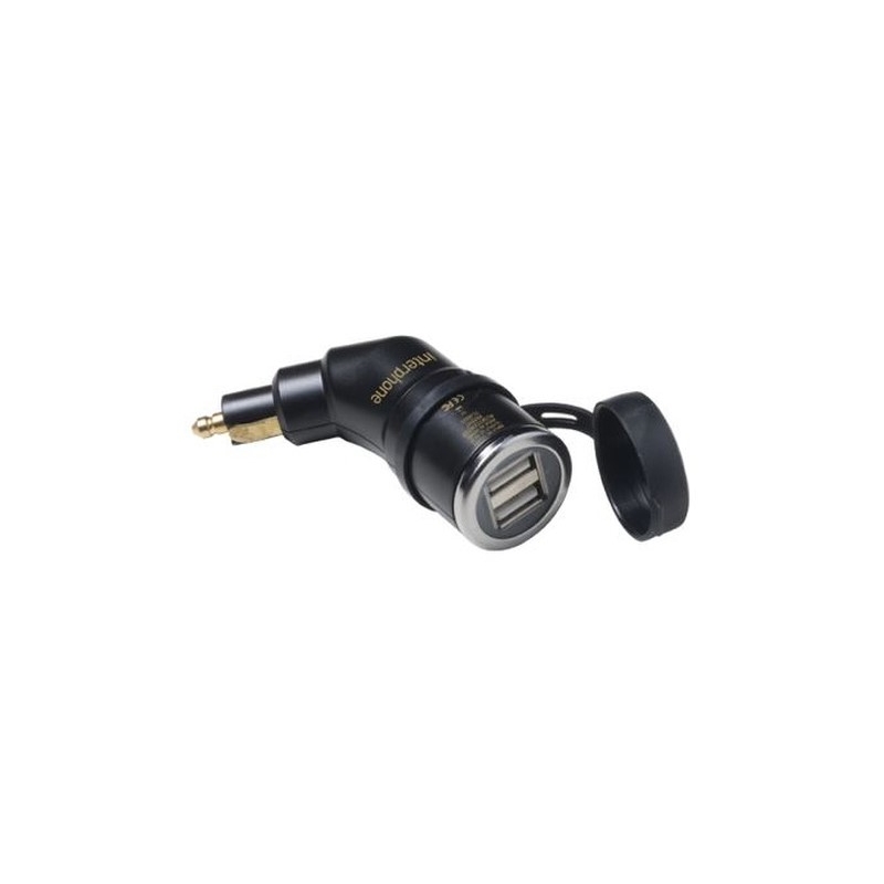 Adapter DIN Interphone z wyjściem 2x USB do motocykli, 2A