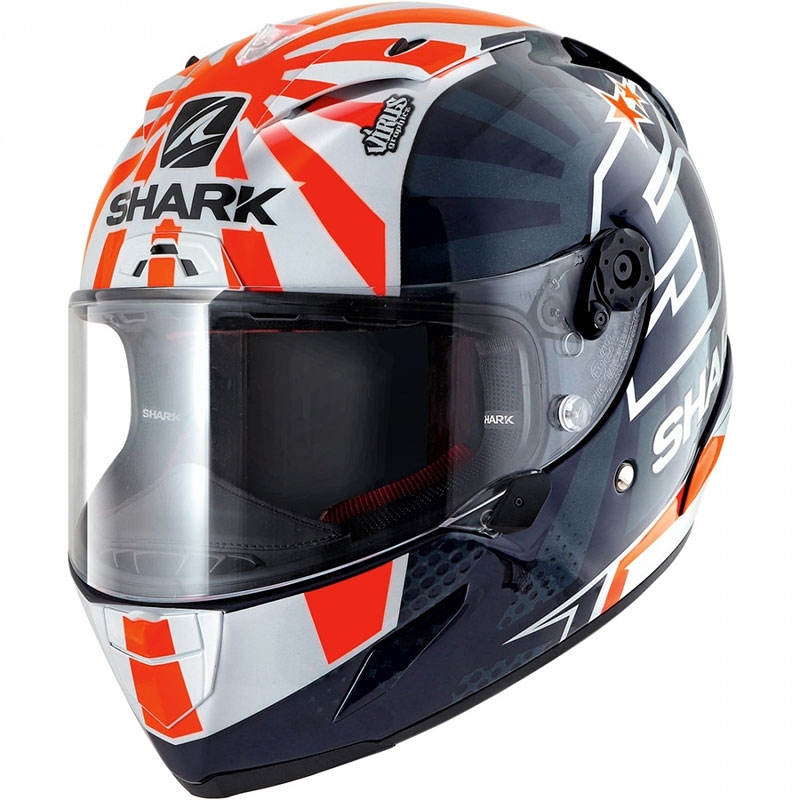 Integralny kask motocyklowy SHARK RACE-R PRO Zarco Replica 2019 niebiesko-biało-pomarańczowy wyprzedaż