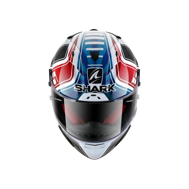 Integralny kask motocyklowy SHARK RACE-R PRO Zarco GP De France Replica czarno-biało-niebiesko-czerwony