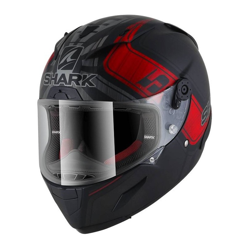 Integralny kask motocyklowy SHARK RACE-R PRO Zarco GP De France Replica Mat czarno-szaro-czerwony