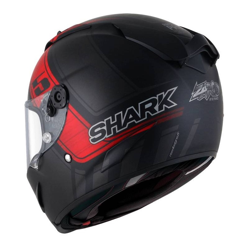 Integralny kask motocyklowy SHARK RACE-R PRO Zarco GP De France Replica Mat czarno-szaro-czerwony