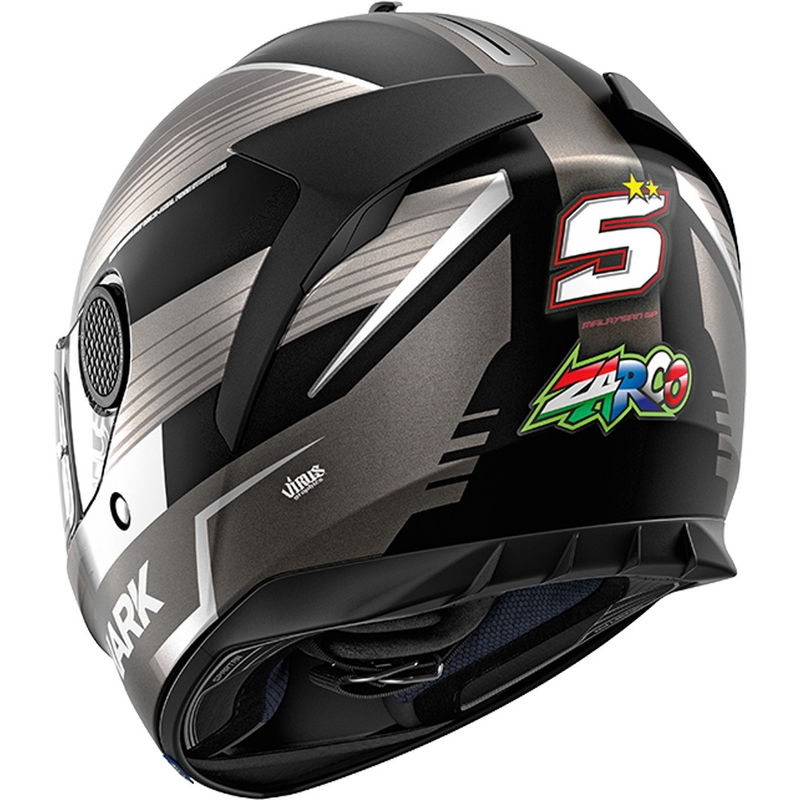 Integralny kask motocyklowy SHARK SPARTAN 1.2 Zarco Malaysia GP Mat czarno-srebrno-antracytowy wyprzedaż