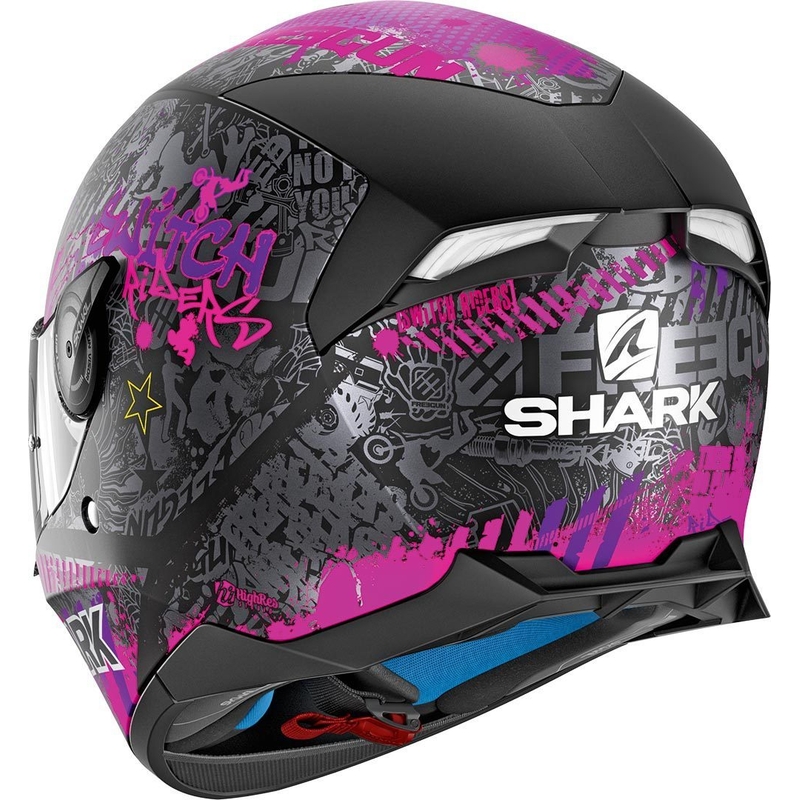 Integralny kask motocyklowy SHARK SKWAL 2.2 Switch Riders 2 Mat Replica czarno-fioletowy wyprzedaż