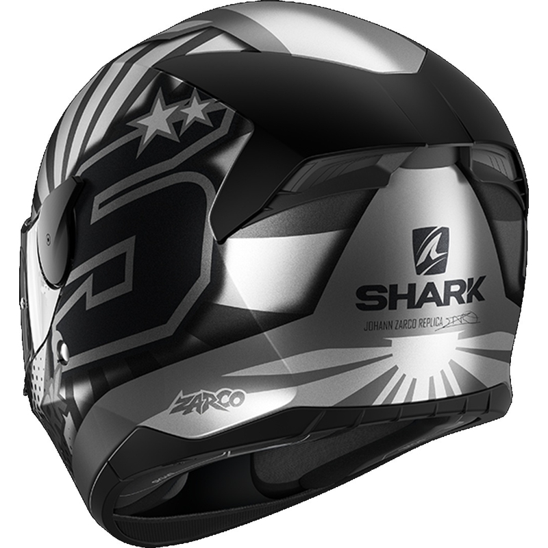 Integralny kask motocyklowy SHARK D-SKWAL 2 Zarco 2019 Mat Replica czarno-szaro-srebrny wyprzedaż