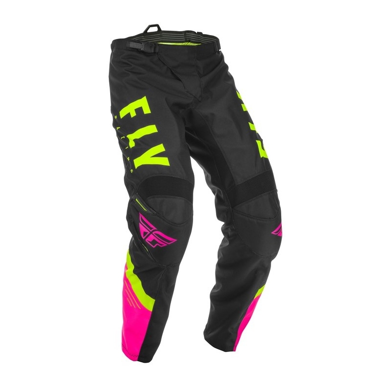 Motocrossowe spodnie FLY Racing F-16 2020 różowo-czarno-fluo żółte