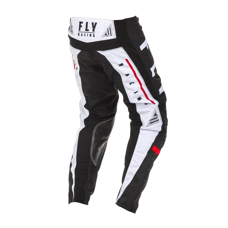 Motocrossowe spodnie FLY Racing Kinetic K120 czarno-biało-czerwone