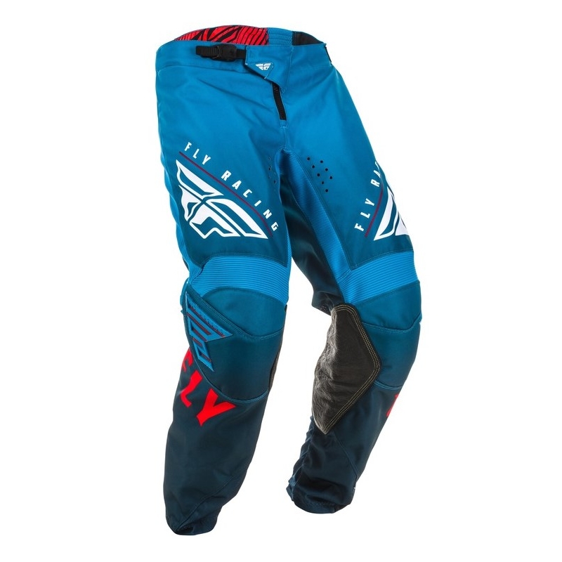 Motocrossowe spodnie FLY Racing Kinetic K220 niebiesko-biało-czerwone