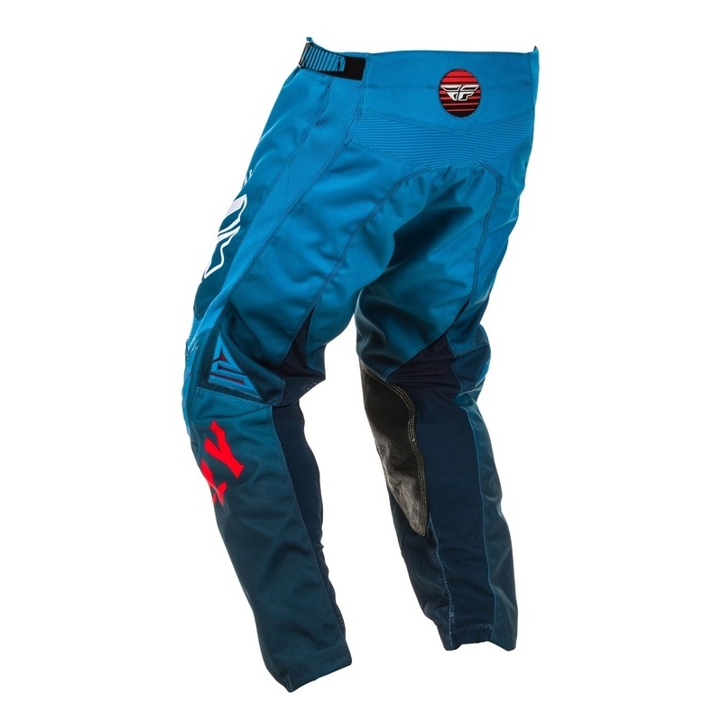 Motocrossowe spodnie FLY Racing Kinetic K220 niebiesko-biało-czerwone