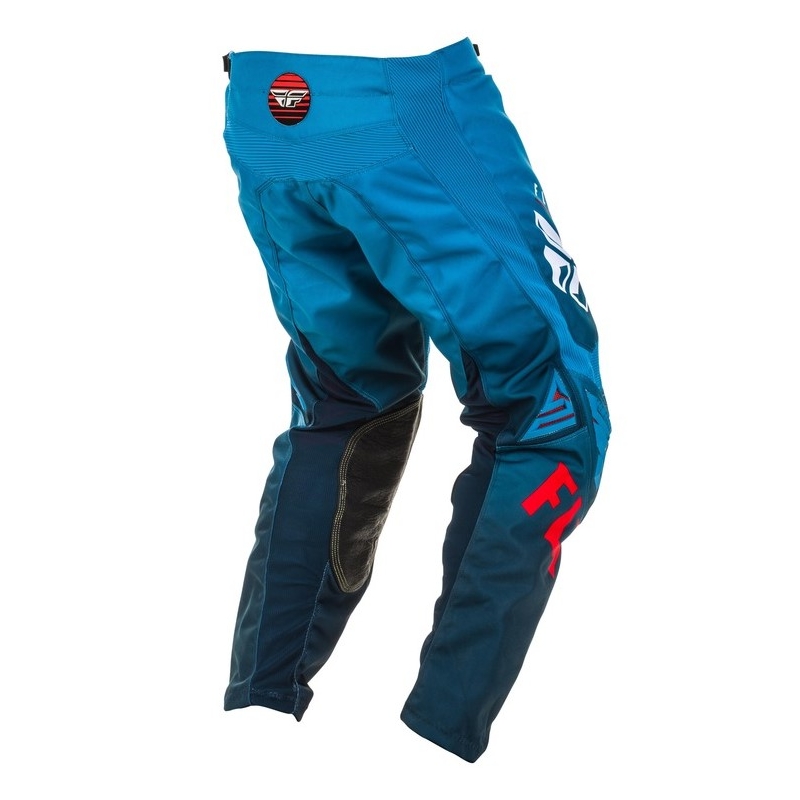 Motocrossowe spodnie FLY Racing Kinetic K220 niebiesko-biało-czerwone