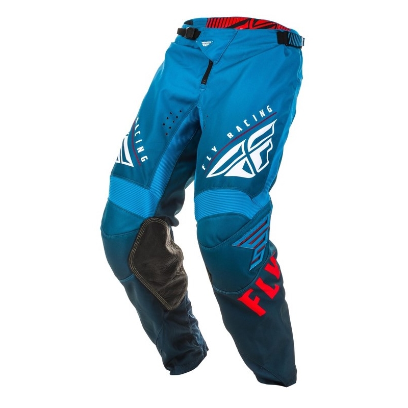 Motocrossowe spodnie FLY Racing Kinetic K220 niebiesko-biało-czerwone