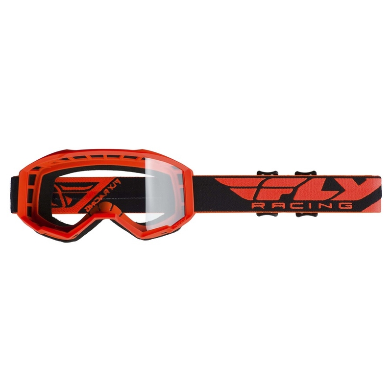 Gogle FLY Racing Focus 2019 czarno-pomarańczowe (przezroczysta szyba) wyprzedaż