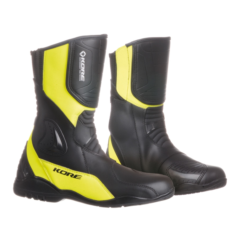 Buty motocyklowe Kore Sport Touring czarno-fluo żółte