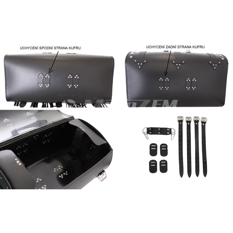 Chopper RSA-8A skórzany pokrowiec na motocykl - 2 zamki