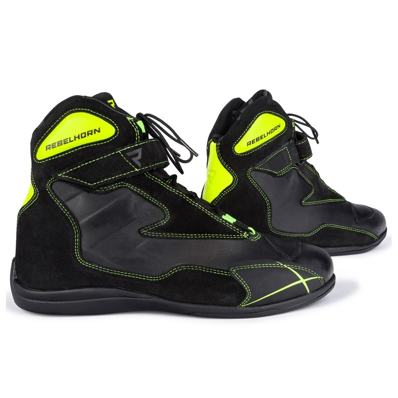 Buty motocyklowe Rebelhorn Spark czarno-fluo żółte wyprzedaż