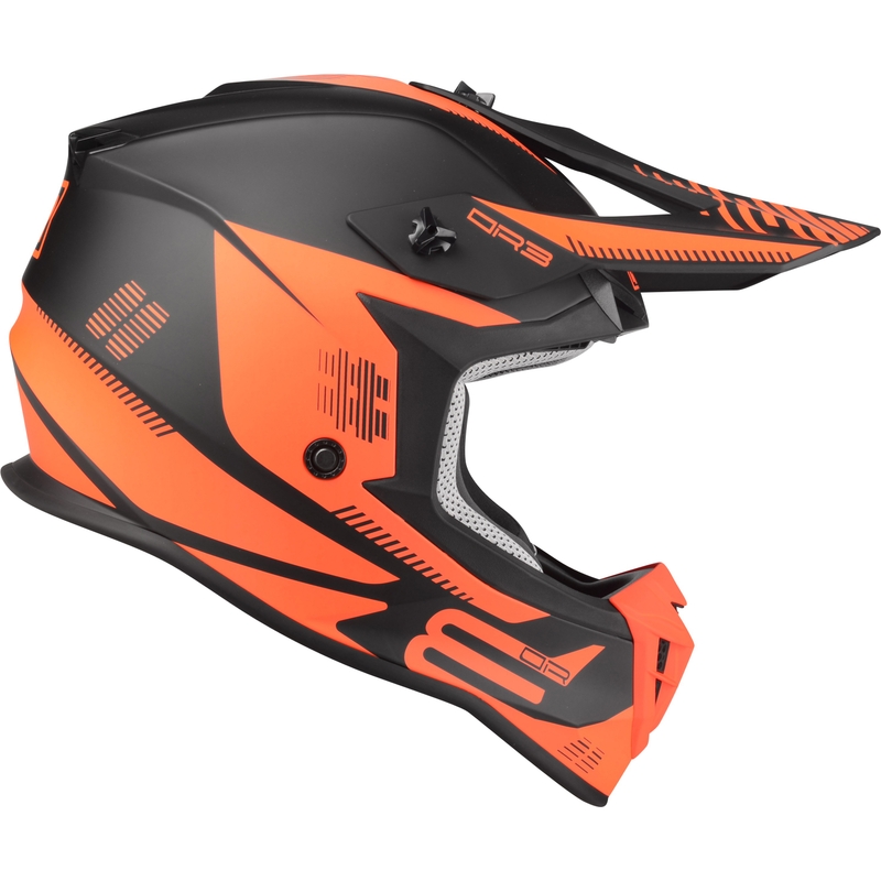 Motocrossowy kask Lazer OR-3 PP3 czarno-fluo czerwony