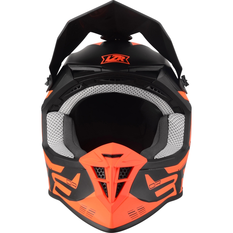 Motocrossowy kask Lazer OR-3 PP3 czarno-fluo czerwony