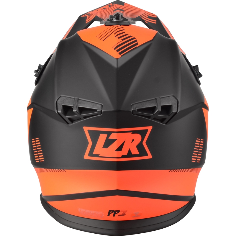 Motocrossowy kask Lazer OR-3 PP3 czarno-fluo czerwony