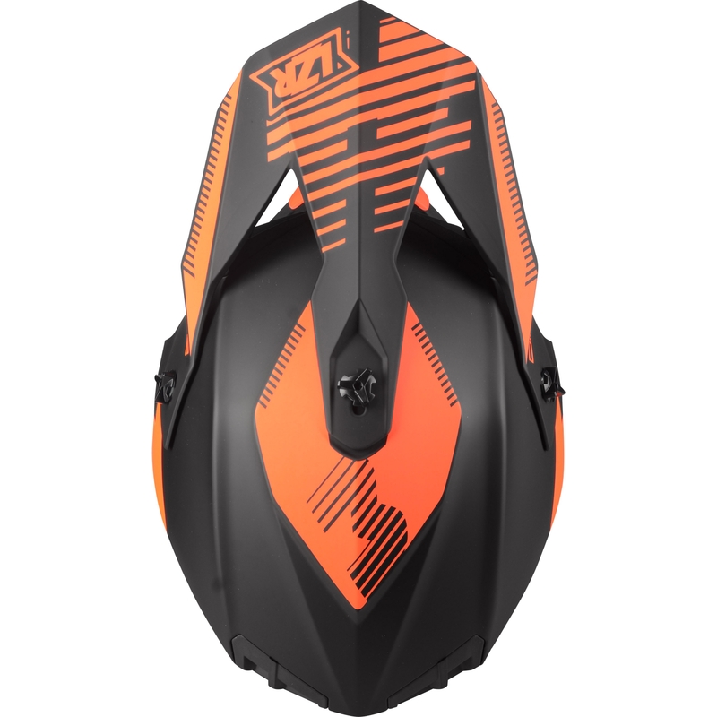 Motocrossowy kask Lazer OR-3 PP3 czarno-fluo czerwony