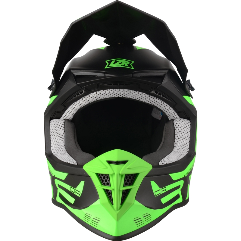 Motocrossowy kask Lazer OR-3 PP3 czarno-fluo zielony