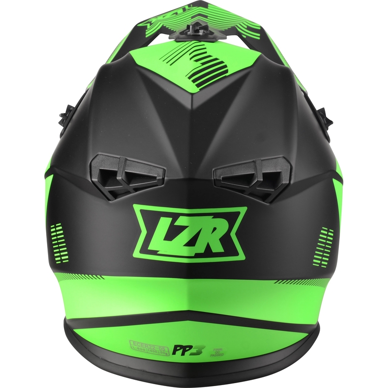 Motocrossowy kask Lazer OR-3 PP3 czarno-fluo zielony