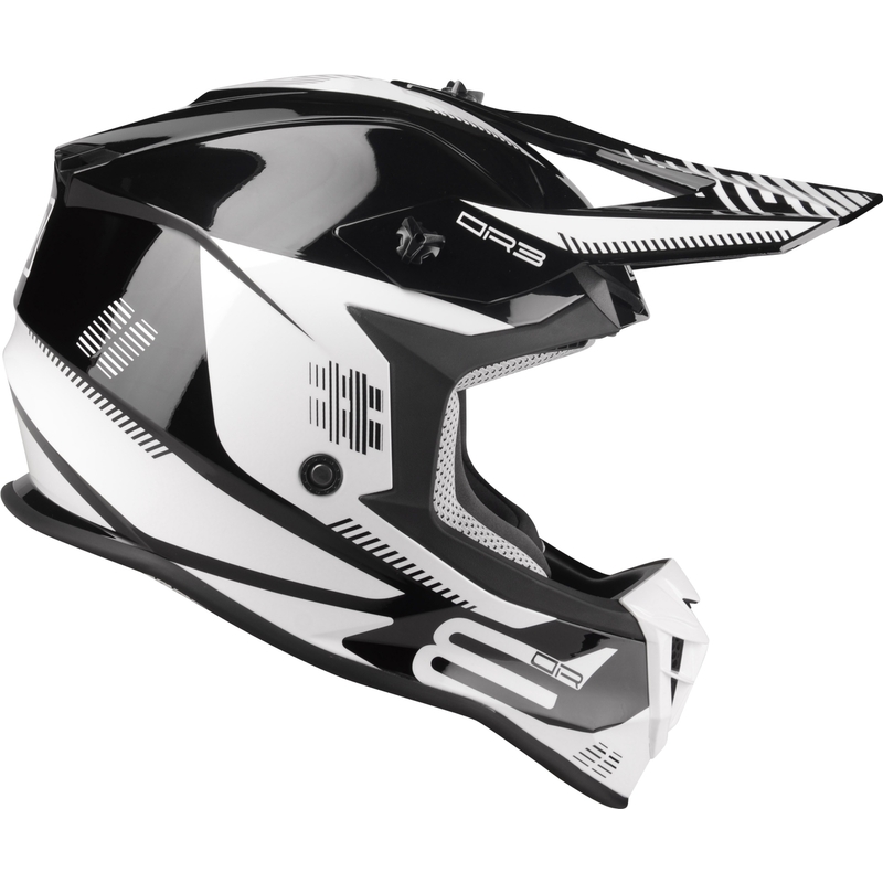 Motocrossowy kask Lazer OR-3 PP3 czarno-biały