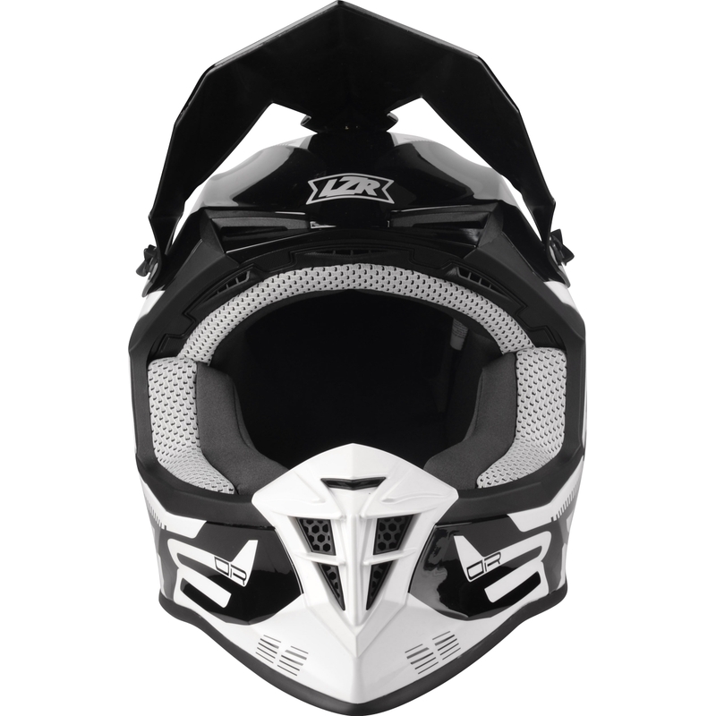 Motocrossowy kask Lazer OR-3 PP3 czarno-biały