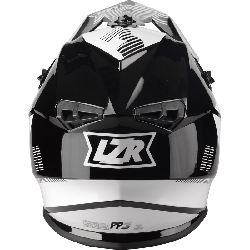 Motocrossowy kask Lazer OR-3 PP3 czarno-biały