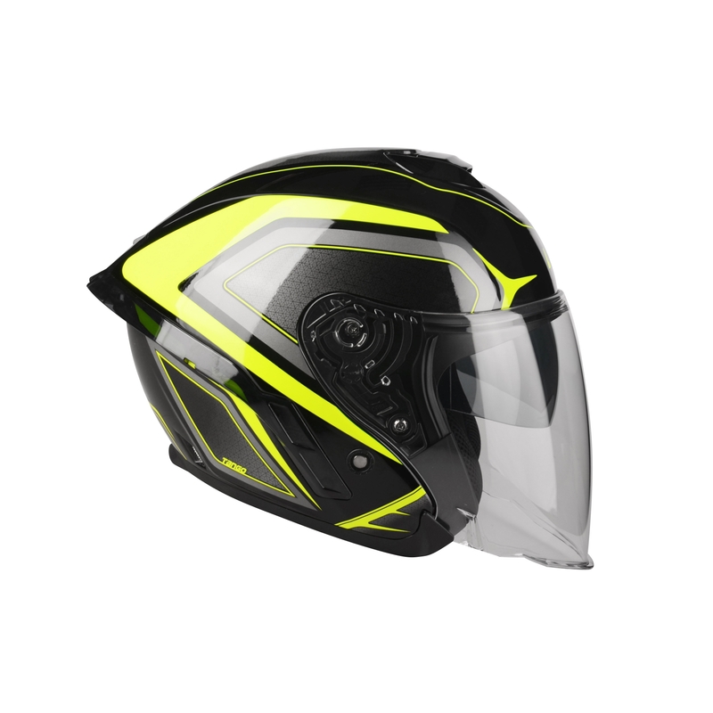 Otwarty kask motocyklowy Lazer Tango S Hexa czarno-fluo żółty