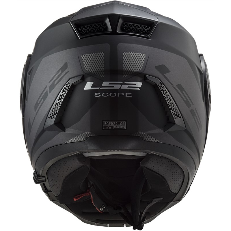 Szczękowy kask motocyklowy LS2 FF902 Scope Axis czarno-tytanowy
