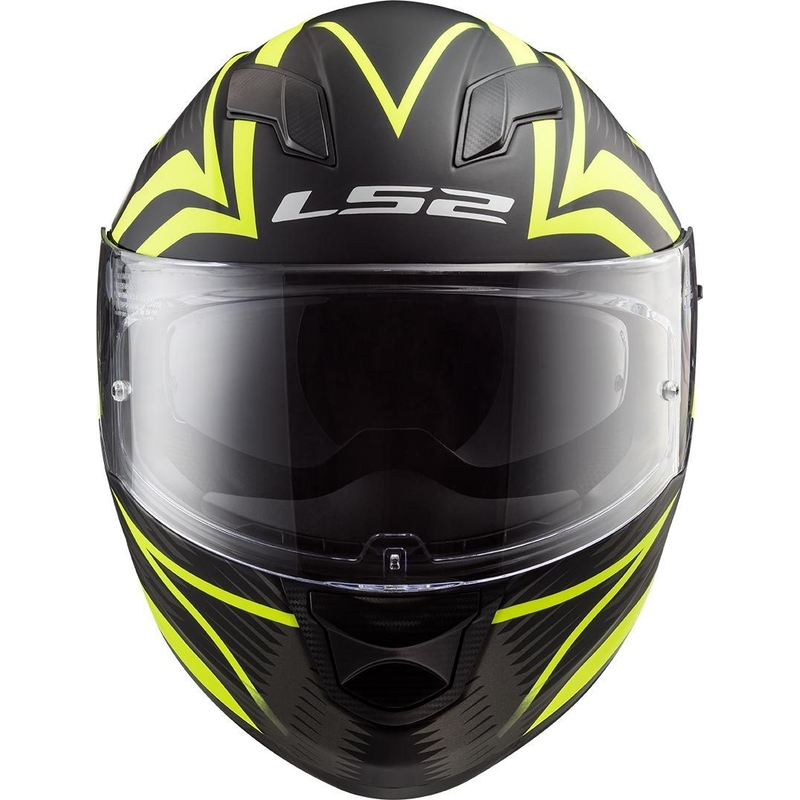 Integralny kask motocyklowy LS2 FF320 Stream Evo Jink czarno-fluo żółty