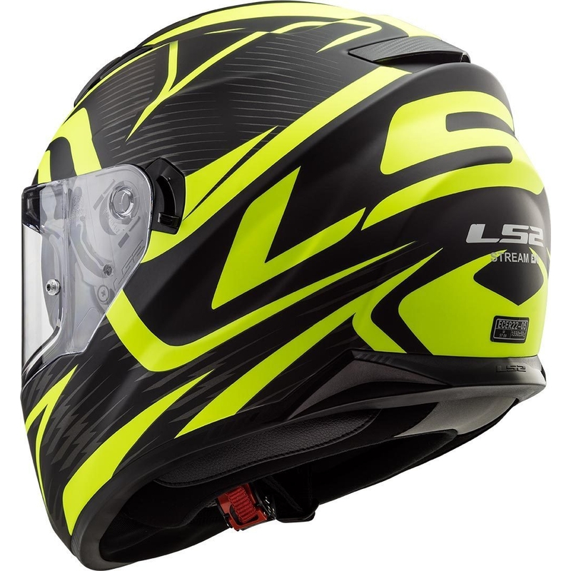 Integralny kask motocyklowy LS2 FF320 Stream Evo Jink czarno-fluo żółty
