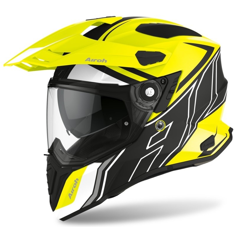 Enduro kask Airoh Commander Duo czarno-biało-fluo żółty